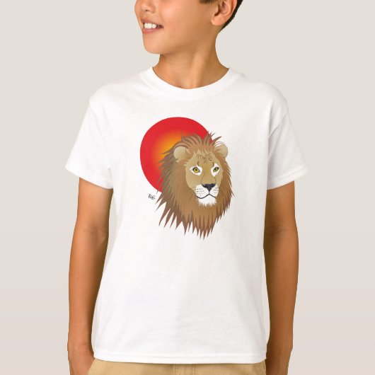 Löwe - Tierkreiszeichen T-Shirt Tシャツ (正面)