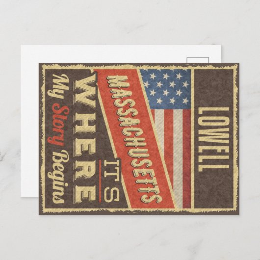 Lowell Massachusetts ポストカード (正面/裏面)