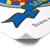 Lowenという男の子の名前は、文字Lの紋章学の子供向け ポスター (角)