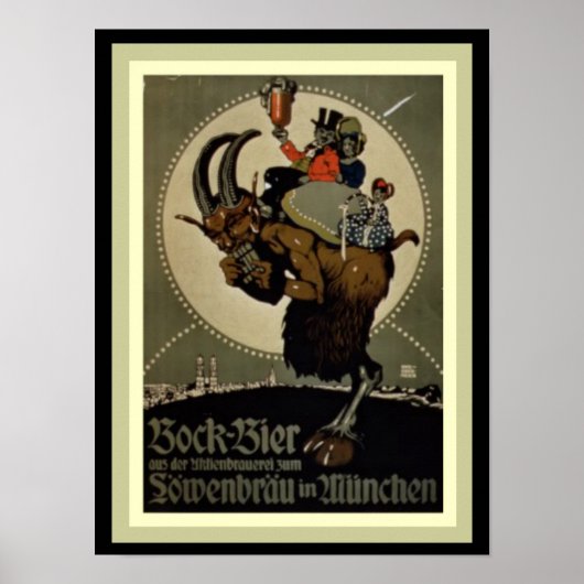 Lowenbrau Bock Beer Ad Poster 12 x 16 ポスター (正面)