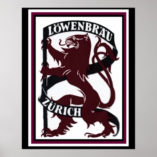 Lowenbrau Zurich Ad Poster 16 x 20 ポスター (正面)