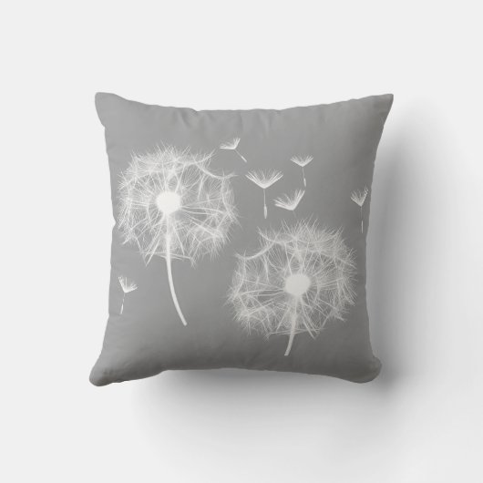 Löwenzahn Pusteblume - grau |  クッション (裏面)