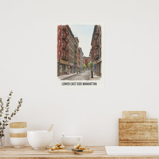 Lower East Side Manhattan ポスター (キッチン)