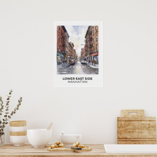 Lower East Side Manhattan ポスター (キッチン)