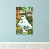 Lower FallsShasta春(カリフォルニア州) キャンバスプリント (インサイチュ (ウッドフロア))