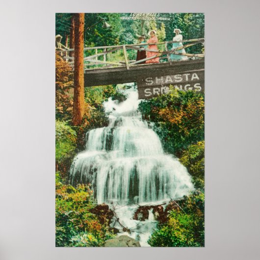 Lower FallsShasta春(カリフォルニア州) ポスター (正面)