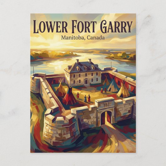 Lower Fort Garry Canada ポストカード (正面)