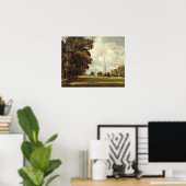 Lower Marsh Close, 1820からサリスベリー大聖堂 ポスター (ホームオフィス)