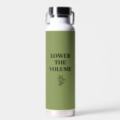 Lower the Volume Sage Green Water Bottle | Bamboo  ウォーターボトル (正面)