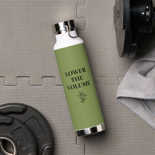 Lower the Volume Sage Green Water Bottle | Bamboo  ウォーターボトル (ジム (回転後))