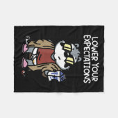 Lower Your Expectations  フリースブランケット (正面(横))