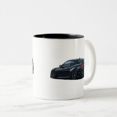 Lowered Stance JDM Car Bagged Tuner Culture Coffee ツートーンマグカップ (正面右)