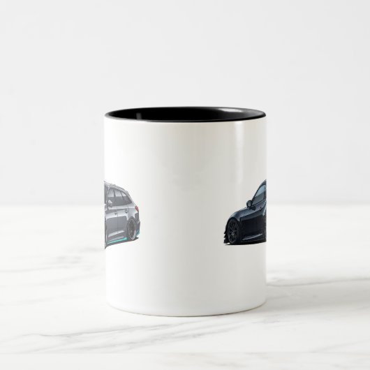 Lowered Stance JDM Car Bagged Tuner Culture Coffee ツートーンマグカップ (中央)