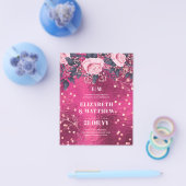 Lowest Budgetの結婚FLYERSメタリックピンクの花 チラシ (シングル)