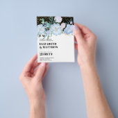 Lowest Budgetの結婚FLYERS青い花ガーリー チラシ (手)