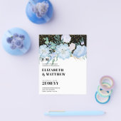 Lowest Budgetの結婚FLYERS青い花ガーリー チラシ (シングル)