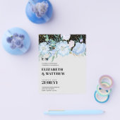 Lowest Budgetの結婚FLYERS青い花ガーリー チラシ (シングル)