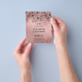 Lowest Budgetの結婚FLYERS Rosegoldの花 チラシ (手)