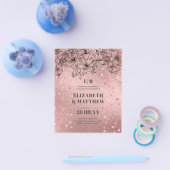 Lowest Budgetの結婚FLYERS Rosegoldの花 チラシ (シングル)