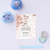 Lowest Budgetの結婚FLYERS Rosegoldハート チラシ (シングル)