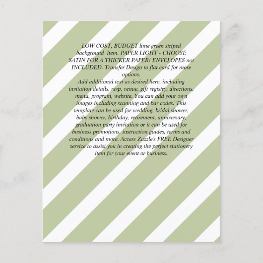 LOWEST BUDGETピンク青い花の結婚式招待状 チラシ (裏面)