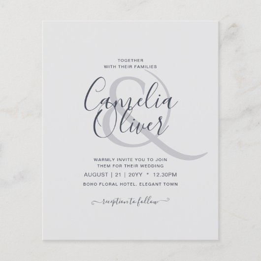 LOWEST BUDGET書道アンパサンド結婚の チラシ (正面)