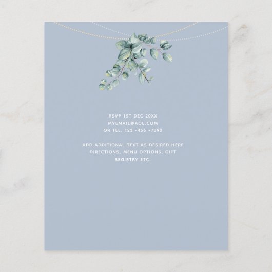 Lowest Budget 結婚's FLYER - PHOTO EUCALYPTUS チラシ (裏面)