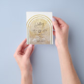 LOWEST BUDGET All-in-1グリッター金ゴールド大理石結婚の チラシ (手)