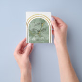 LOWEST BUDGET All-in-1グリーン金ゴールド大理石結婚の チラシ (手)