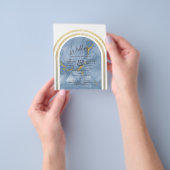 LOWEST BUDGET All-in-1 Blue金ゴールド大理石結婚の チラシ (手)