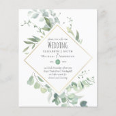 LOWEST BUDGET Eucalyptus Greenery Leaves Wedding チラシ (正面)