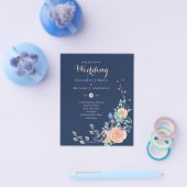 Lowest Budget Navy Coralフローラ結婚ズ チラシ (シングル)