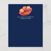 Lowest Budget Navy Orangeフローラ結婚ズ チラシ (裏面)