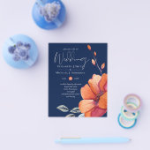 Lowest Budget Navy Orangeフローラ結婚ズ チラシ (シングル)
