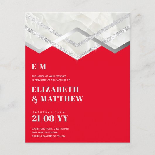 LOWEST BUDGET Red Silver'結婚s FLYER チラシ (正面)