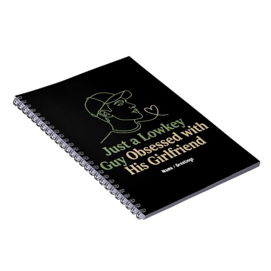 Lowkey Guy Obsessed With His Girlfriend Minimalist ノートブック (右側)