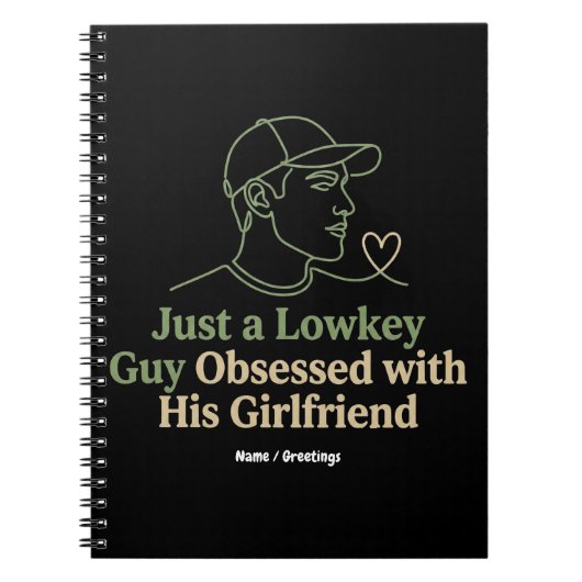 Lowkey Guy Obsessed With His Girlfriend Minimalist ノートブック (正面)