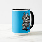 Lowrider Urban Art – Chicano Streetwear Culture マグカップ (正面右)