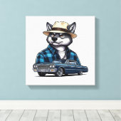 Lowrider Wolf キャンバスプリント (インサイチュ (ウッドフロア))