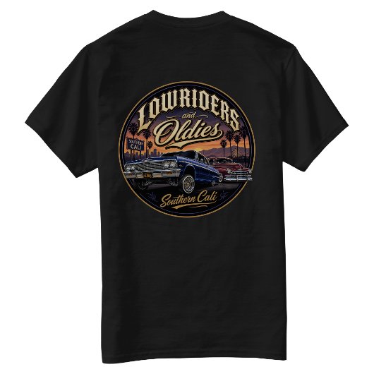 Lowriders and oldies Back hit Tシャツ