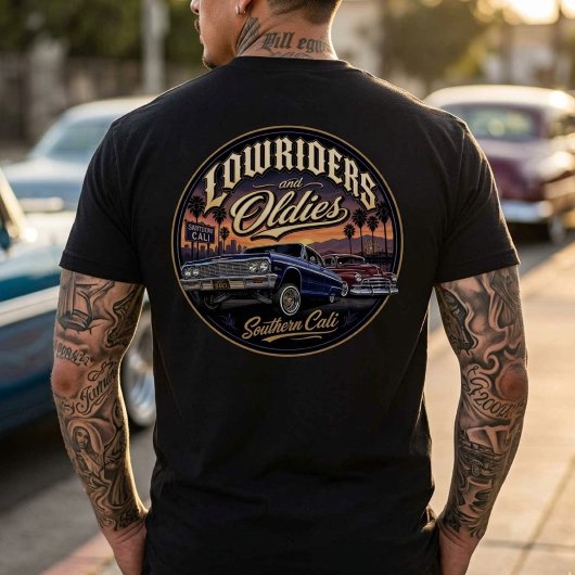 Lowriders and oldies Back hit Tシャツ