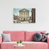 Lowry風のTodmorden Town Hall キャンバスプリント (インサイチュ (リビング))