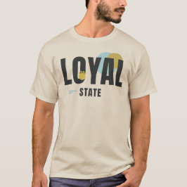 LOYAL STATE - 犬好きのための幾何学的なタイポグラフィーデザイン Tシャツ