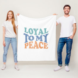 Loyal to my peace Throw, Fleece & Sherpa Blankets フリースブランケット