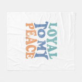 Loyal to my peace Throw, Fleece & Sherpa Blankets フリースブランケット (正面(横))
