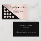 Loyalitat モダン 10カードブラック&赤面 名刺 (正面/裏面)