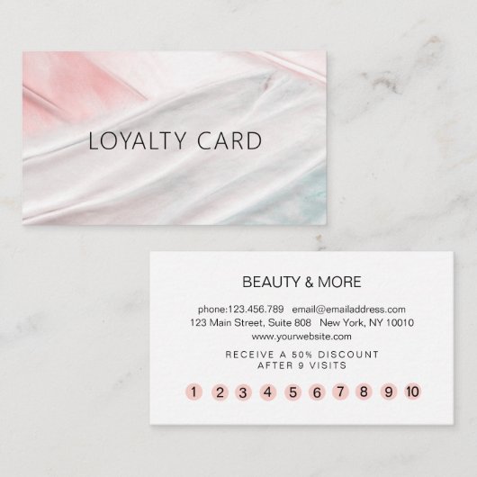 Loyalität 10 Nails Lashes Beauty Visitenkarte 名刺 (正面/裏面)