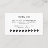 Loyalität 10 Nails Lashes Beauty Visitenkarte 名刺 (裏面)