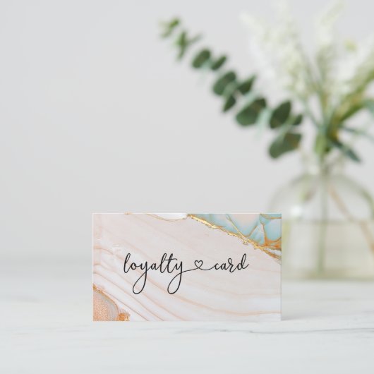 Loyalität 10 Nails Lashes Beauty Visitenkarte 名刺 (スタンド正面)