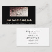 Loyalität 9 Nails Lashes Beauty 名刺 (正面/裏面)